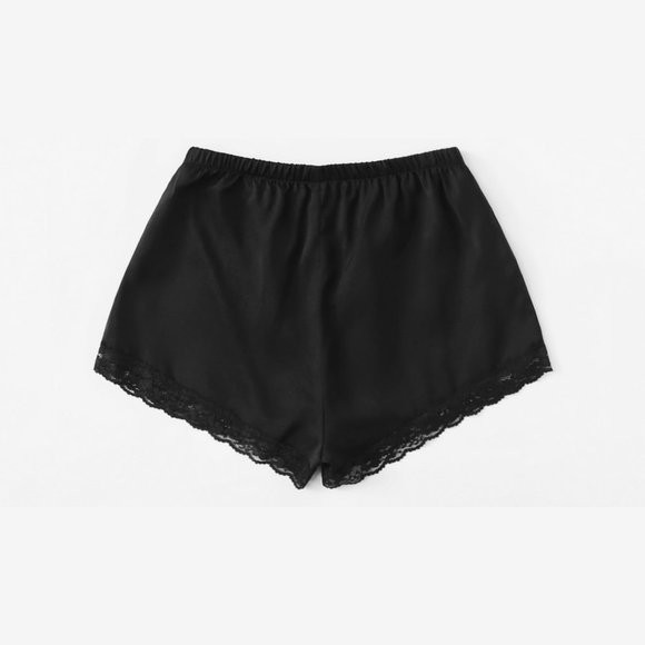 SHEIN Black Lace Pajama Shorts, US L - Picture 1 of 3